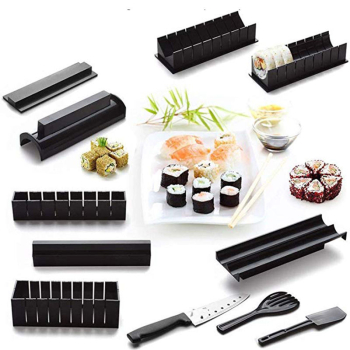 11tlg. Sushi Set Komplett Sushi Making Kit Sushi Maker Set Perfekt für Sushi DIY mit hochwertigem Sushi Messer